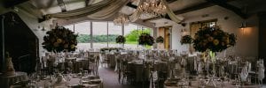 decorated wedding venue