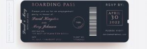 boarding pass save the date